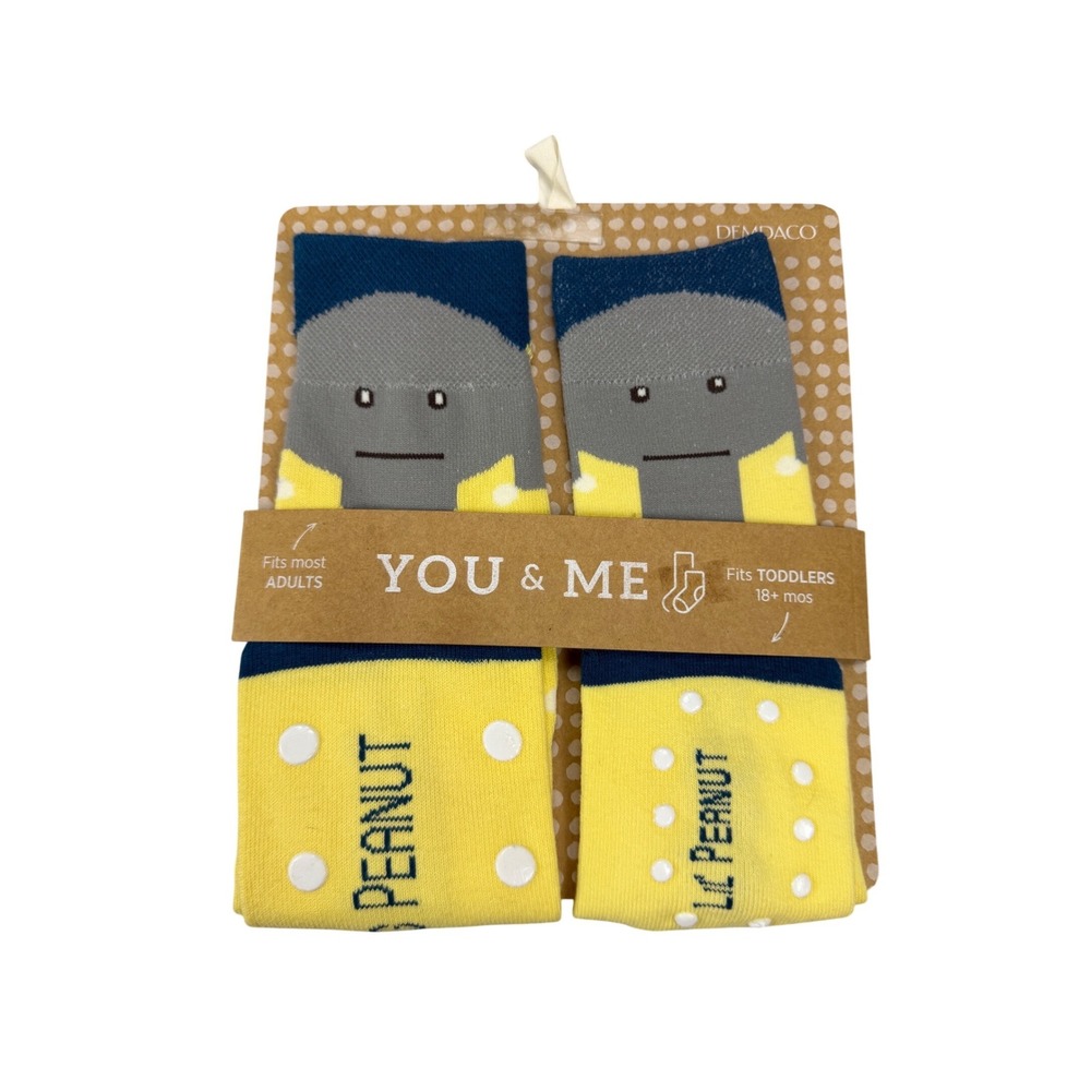Demdaco You and Me Elephant Sock Gift Set Big Peanut Lil Peanut Adult Toddler